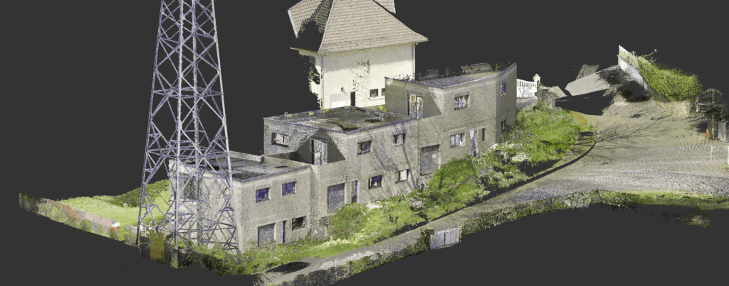 Scan 3D des trois maisons