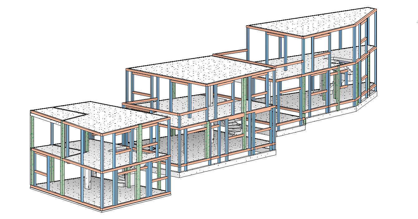 Plan des trois maisons